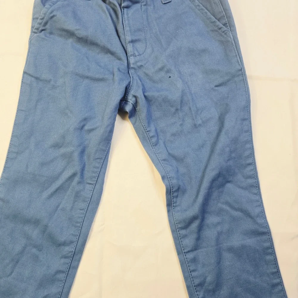 The Childrens Place Kids Chino Pants 2T Blue Elastic Waist Casual Trousers K1